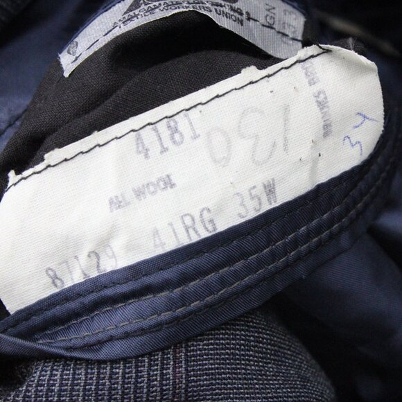 Brook Brothers Blazer Mens Size 41R Navy Blue/Gray Wool Three Button Front - Picture 10 of 10